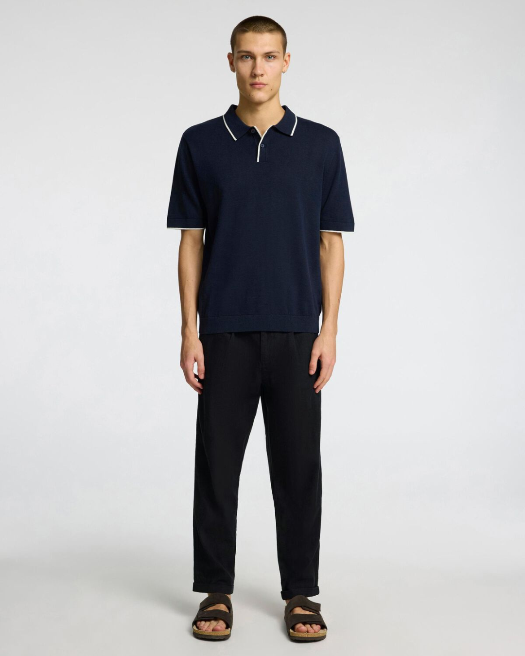 Selected Homme - Slh180-Relaxed Crop Ron Sun Pleat Pant - Black