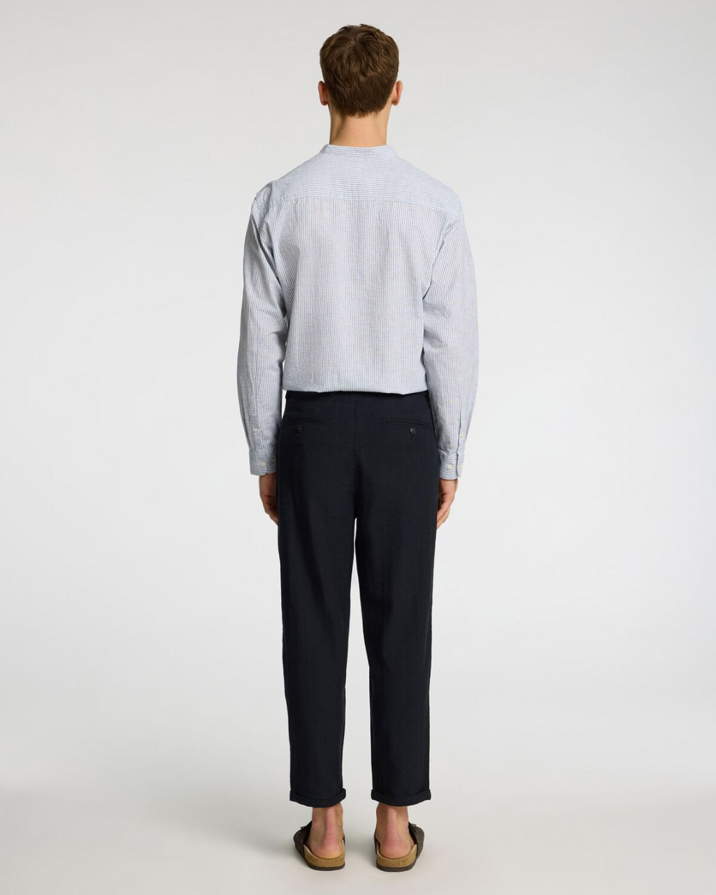 Selected Homme - Slh180-Relaxed Crop Ron Sun Pleat Pant - Black
