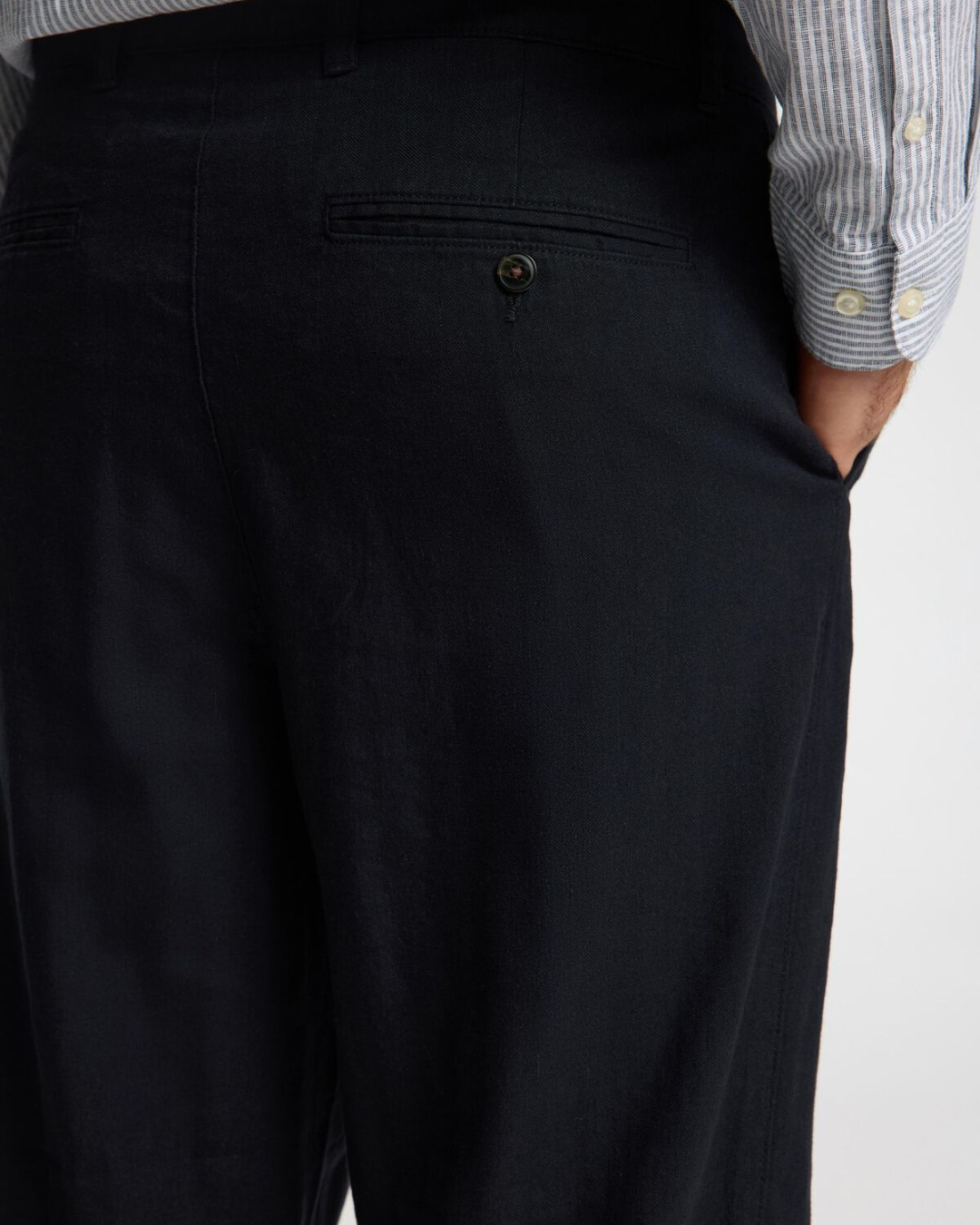Selected Homme - Slh180-Relaxed Crop Ron Sun Pleat Pant - Black
