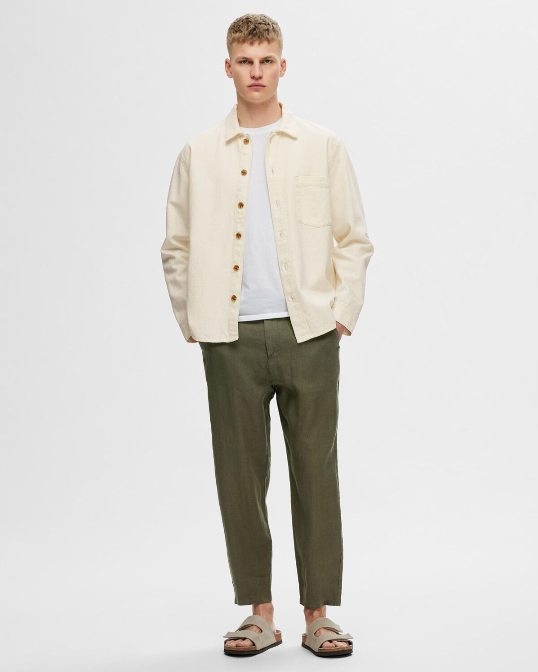 Selected Homme - SLH180 Relaxed Cropped Magnus Sun Pant - Green