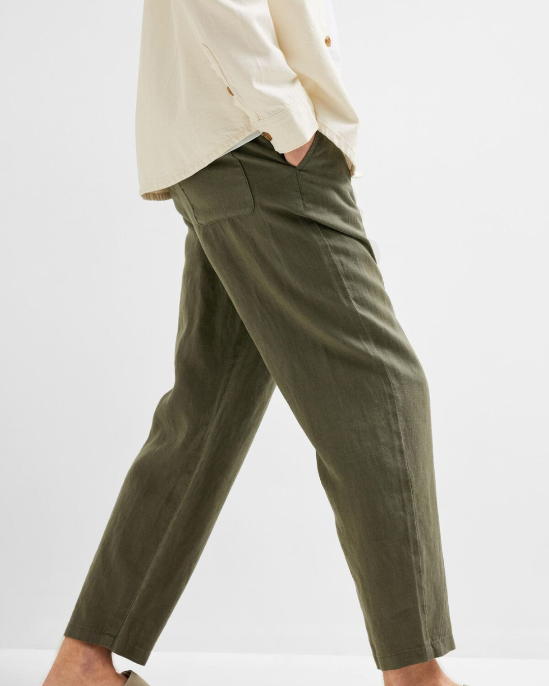 Selected Homme - SLH180 Relaxed Cropped Magnus Sun Pant - Green