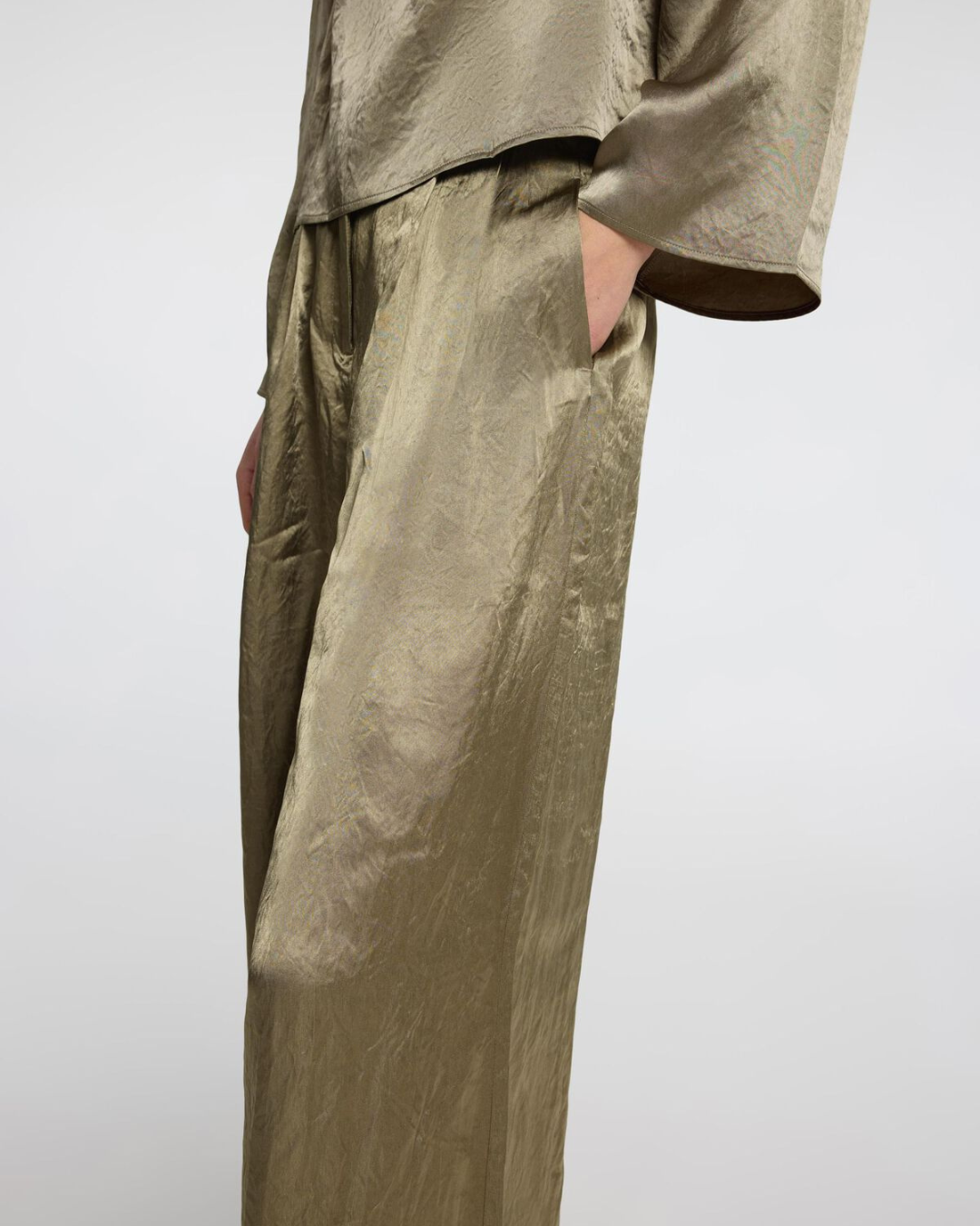 Selected Femme - Slfselene HW Wide Pant - Green