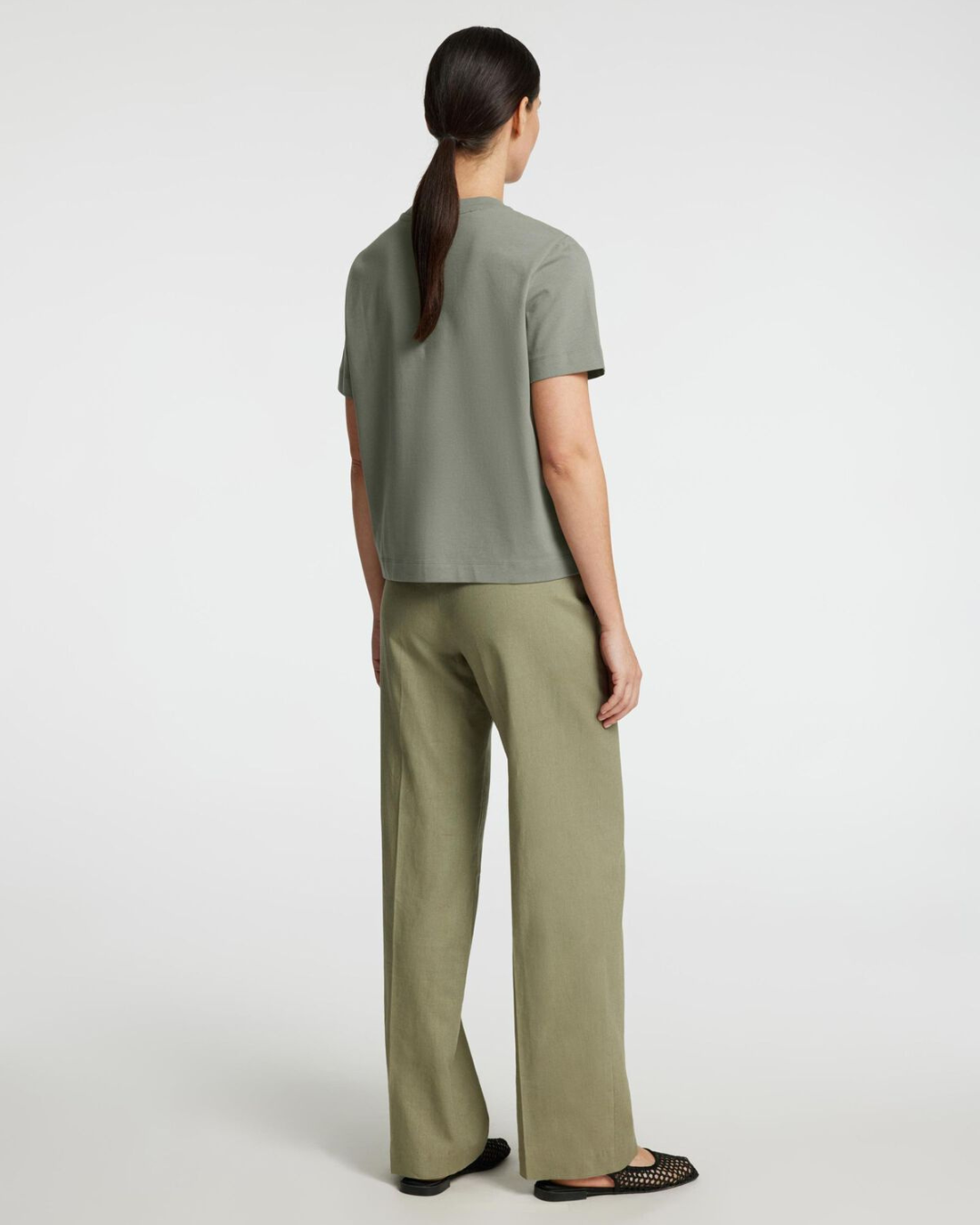 Selected Femme - Slfessential SS Boxy Tee - Verde