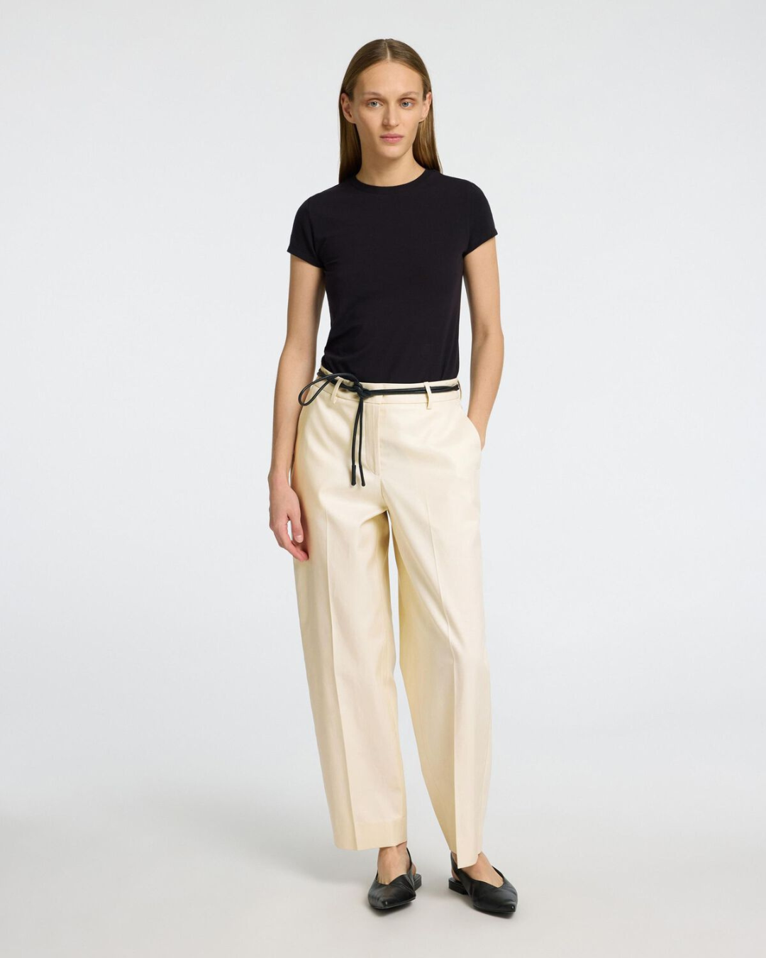 Selected Femme - Slfdora-Merla MW Barrel Pant - Beige