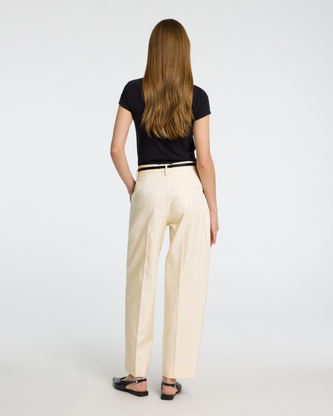 Selected Femme - Slfdora-Merla MW Barrel Pant - Beige