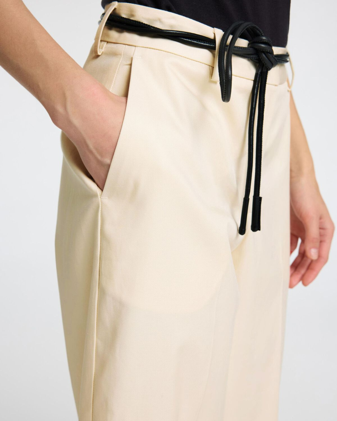 Selected Femme - Slfdora-Merla MW Barrel Pant - Beige
