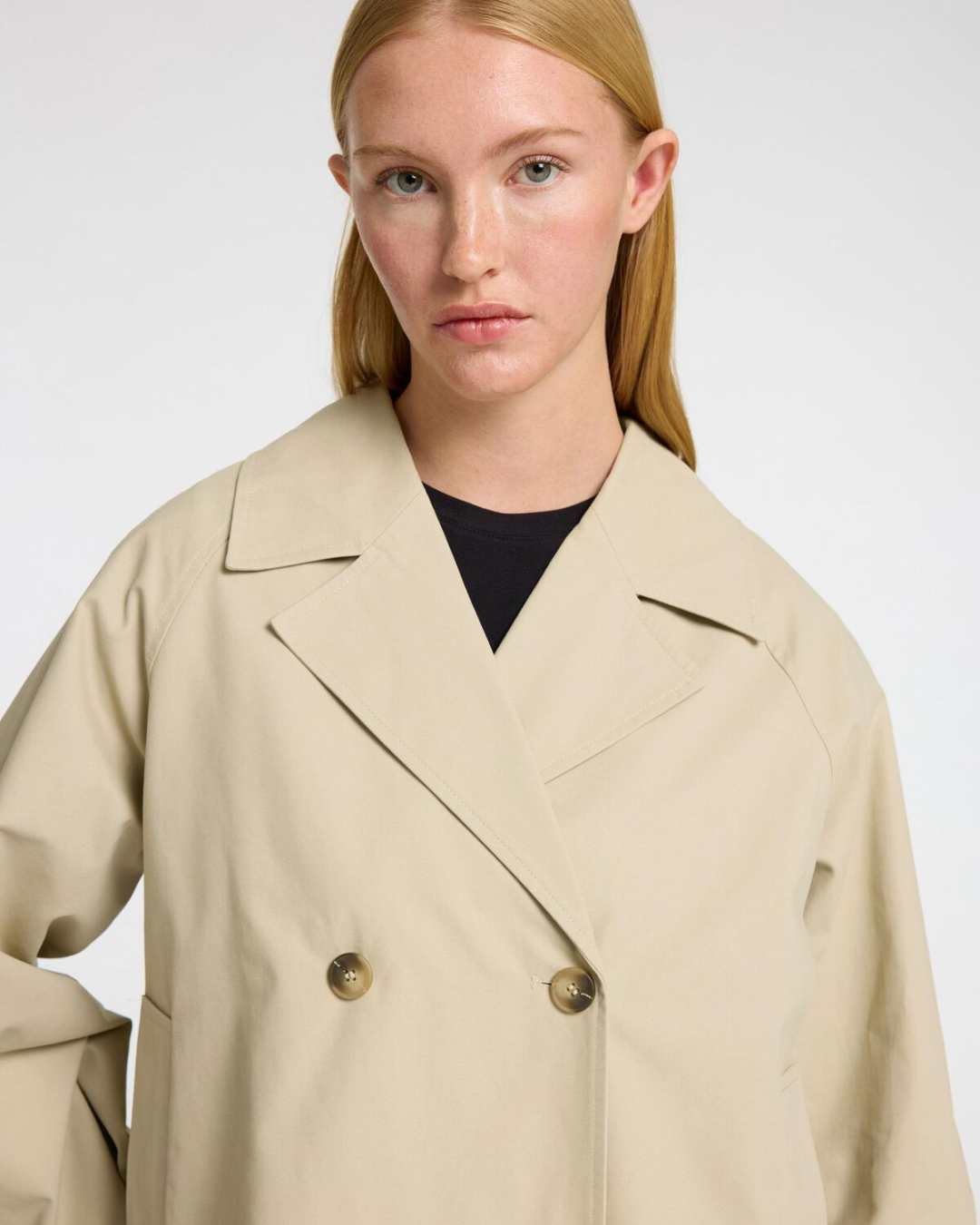 Selected Femme - Slfcilo Short Trenchcoat - Beige