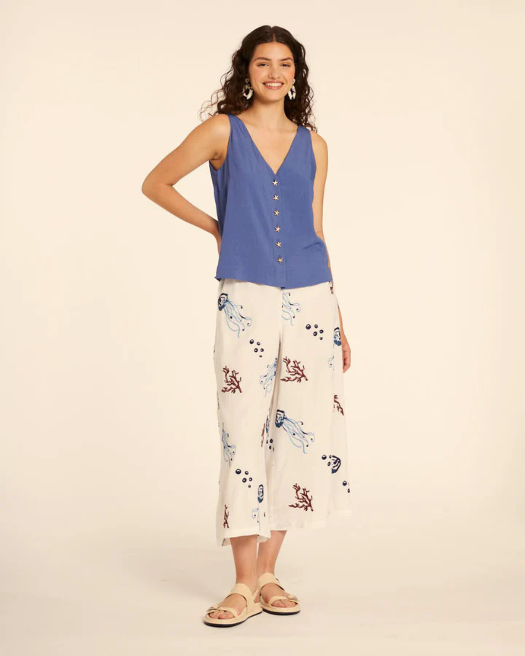 Pepa Loves - Top Botones Estrella Azul - Blu