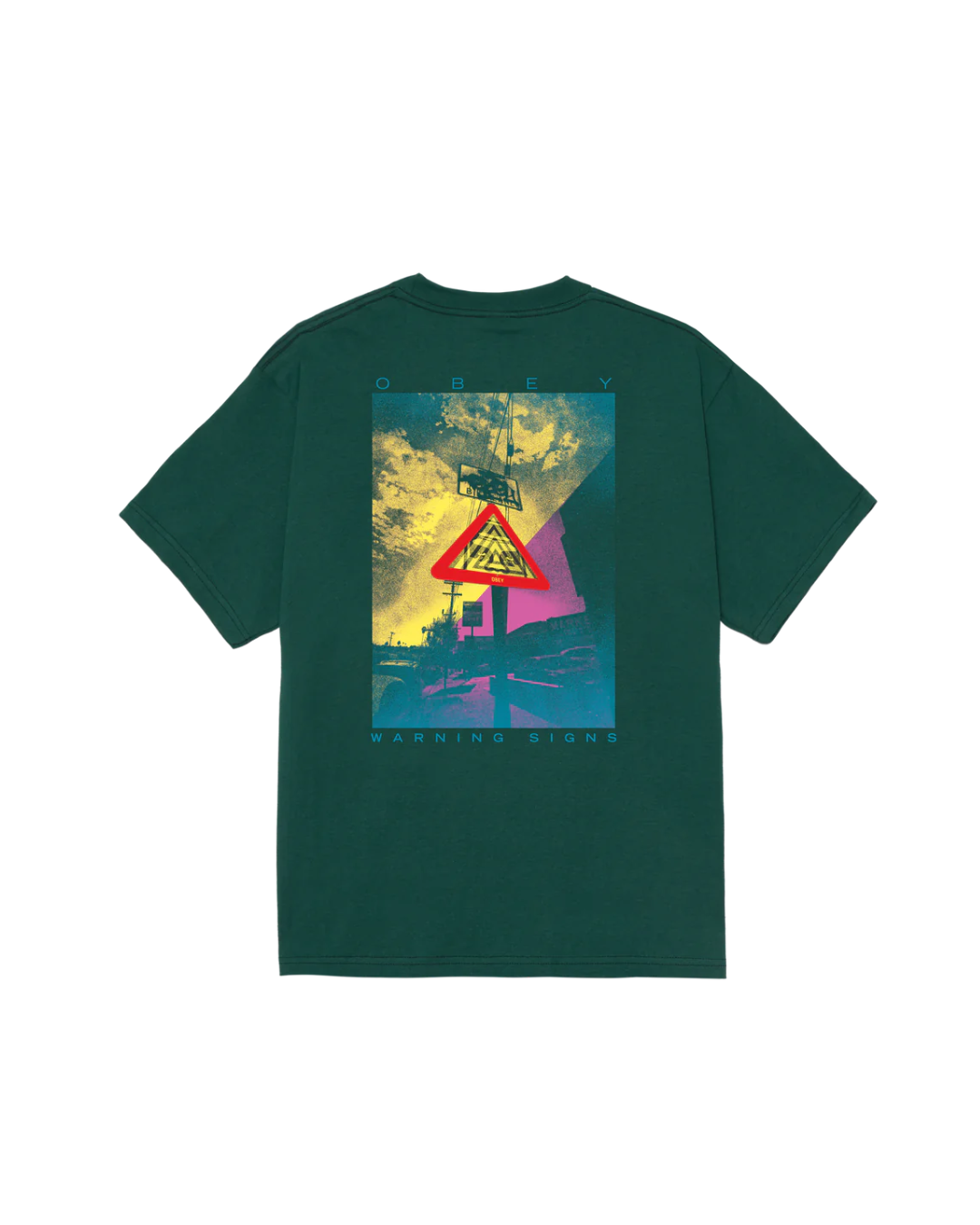 Obey - Obey Warning Sign Tee - Verde
