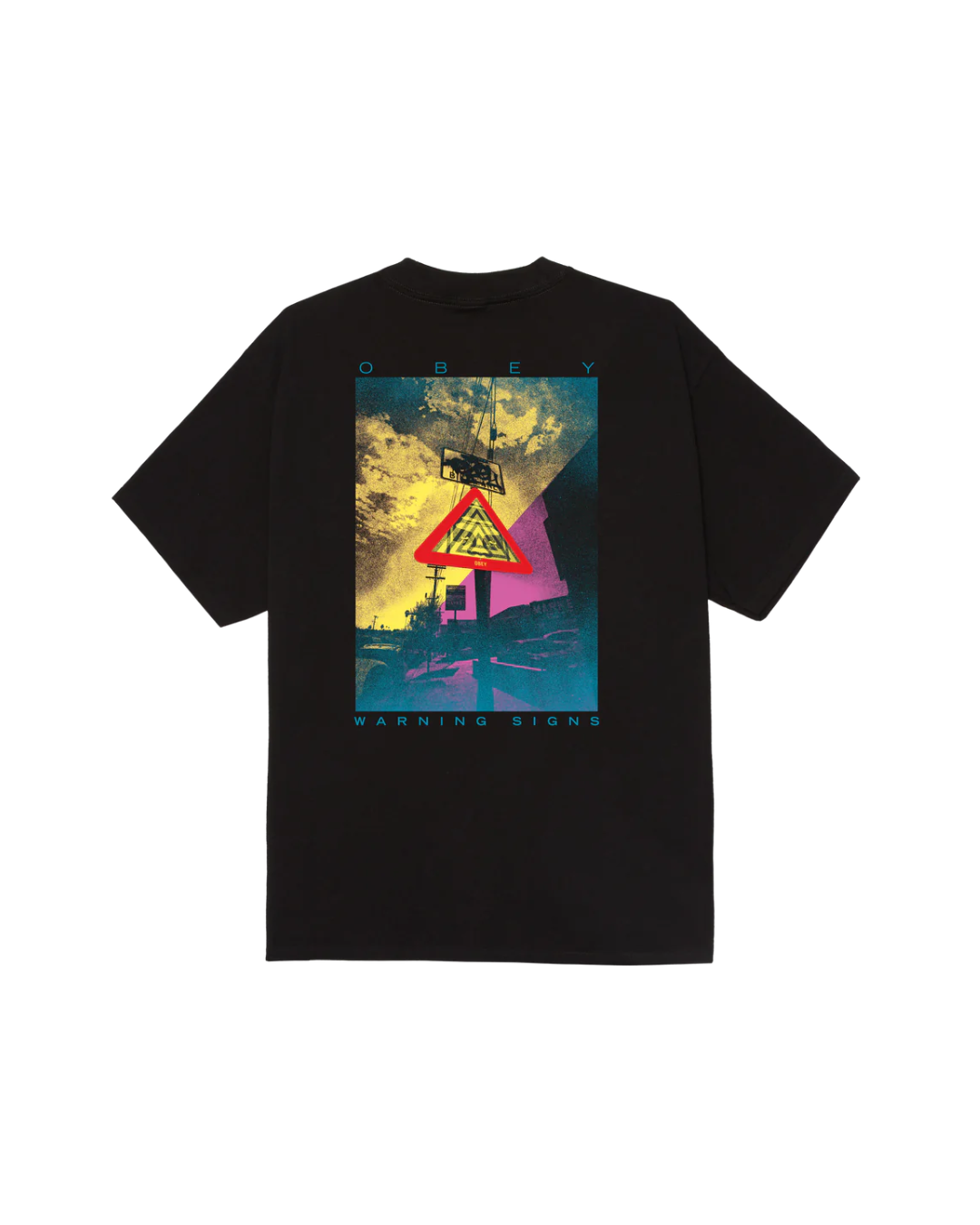 Obey - Obey Warning Sign Tee - Nero