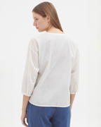 Nice Things - Pacific Embroidered Blouse - Beige