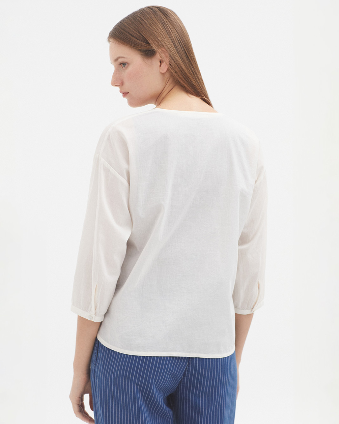 Nice Things - Pacific Embroidered Blouse - Beige