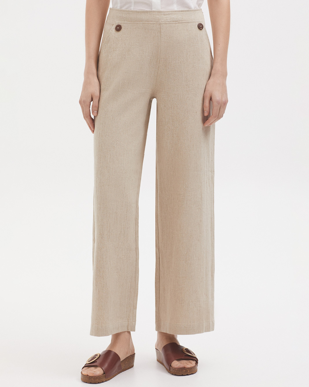 Nice Things - Natural Linen Pants - Beige