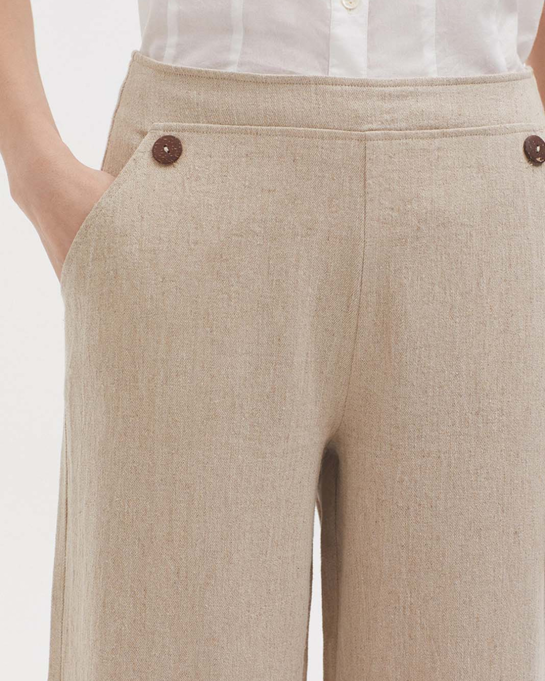 Nice Things - Natural Linen Pants - Beige