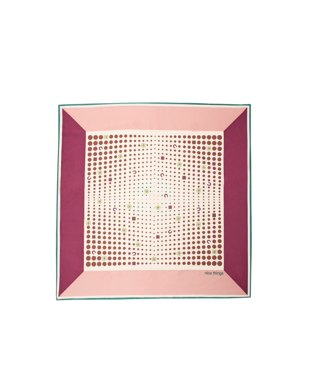 Nice Things - Lucky Dots Scarf Recycled Polyester - Tan