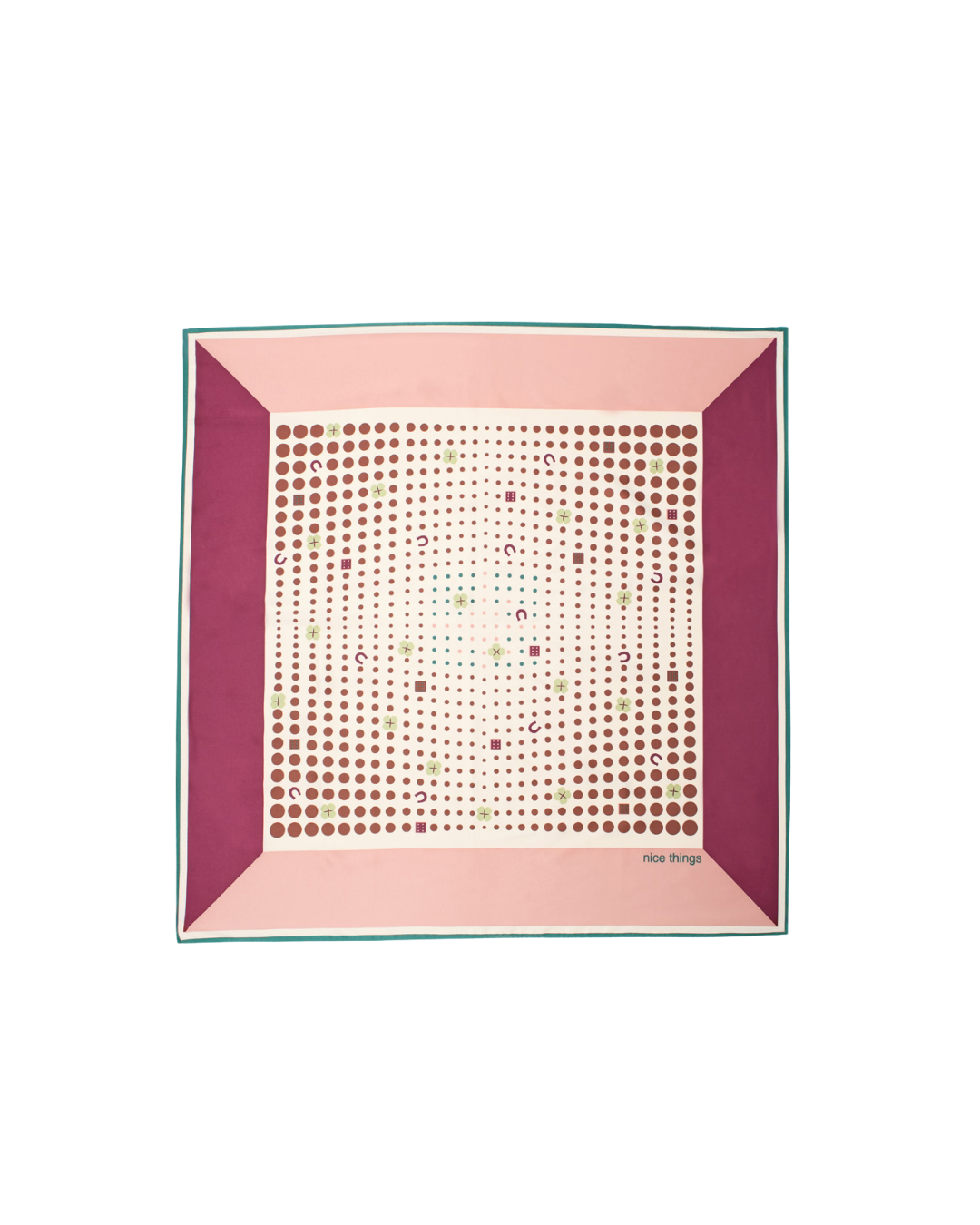 Nice Things - Lucky Dots Scarf Recycled Polyester - Tan