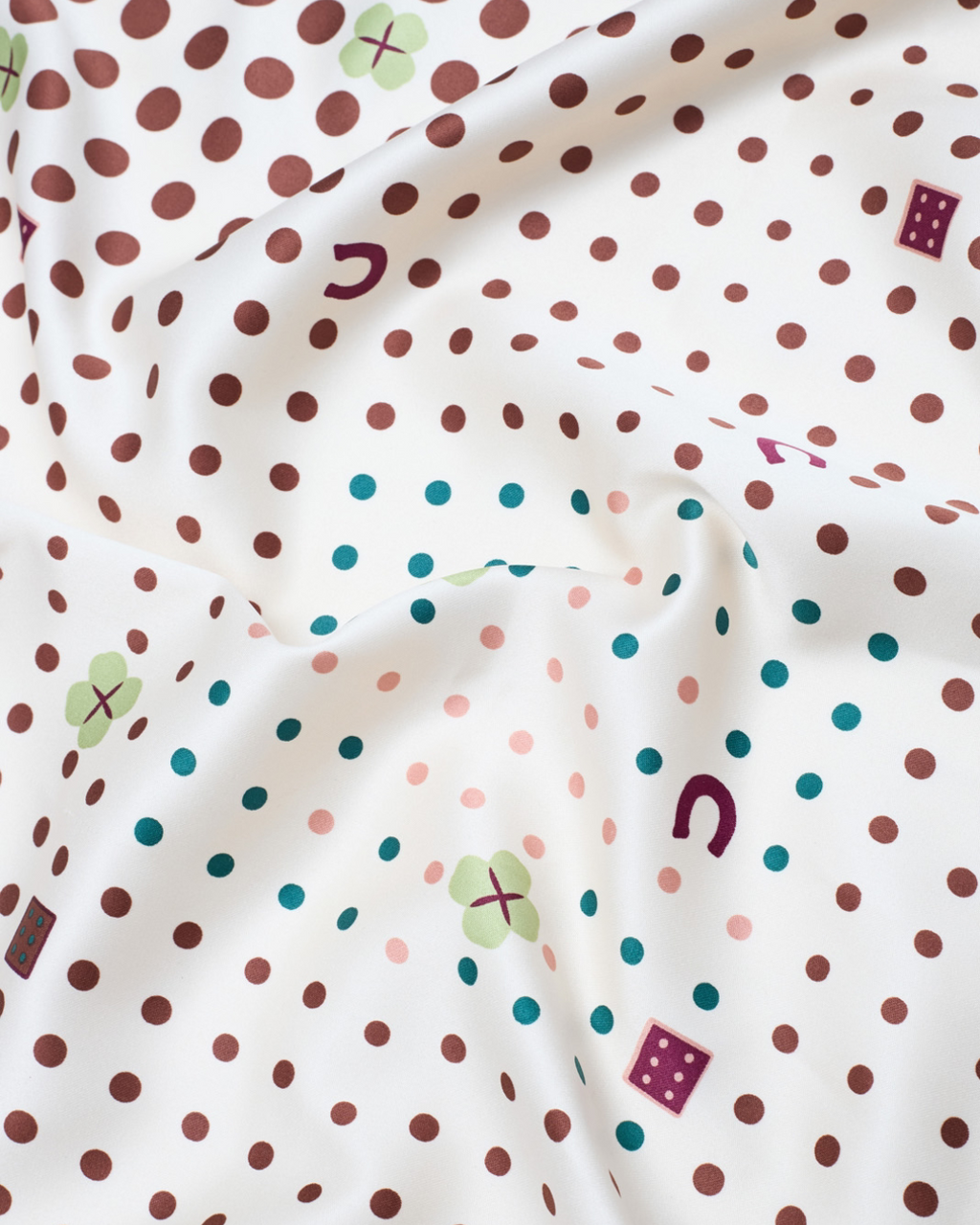Nice Things - Lucky Dots Scarf Recycled Polyester - Tan