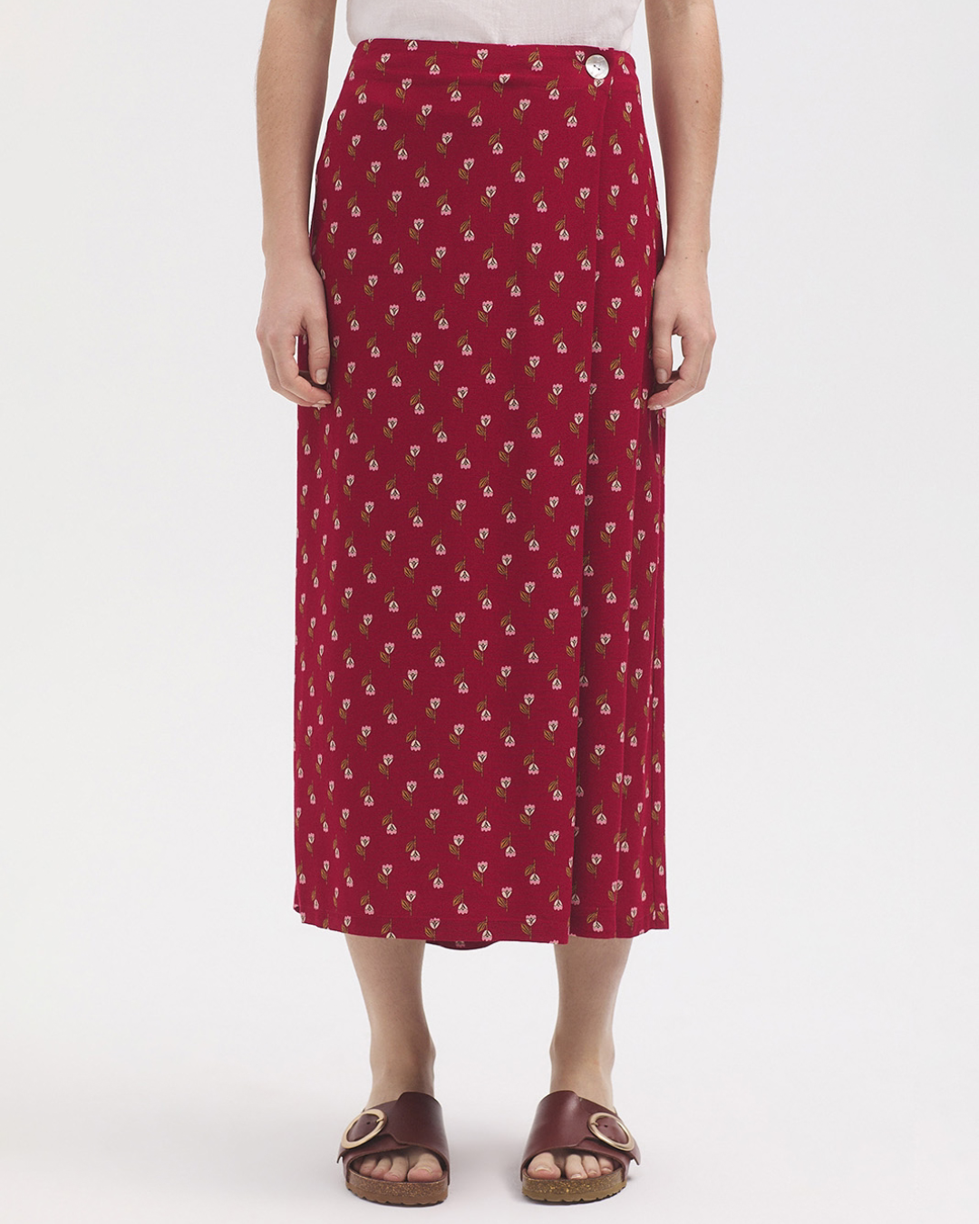 Nice Things - Little Samoa Print Wrap Skirt - Rosso