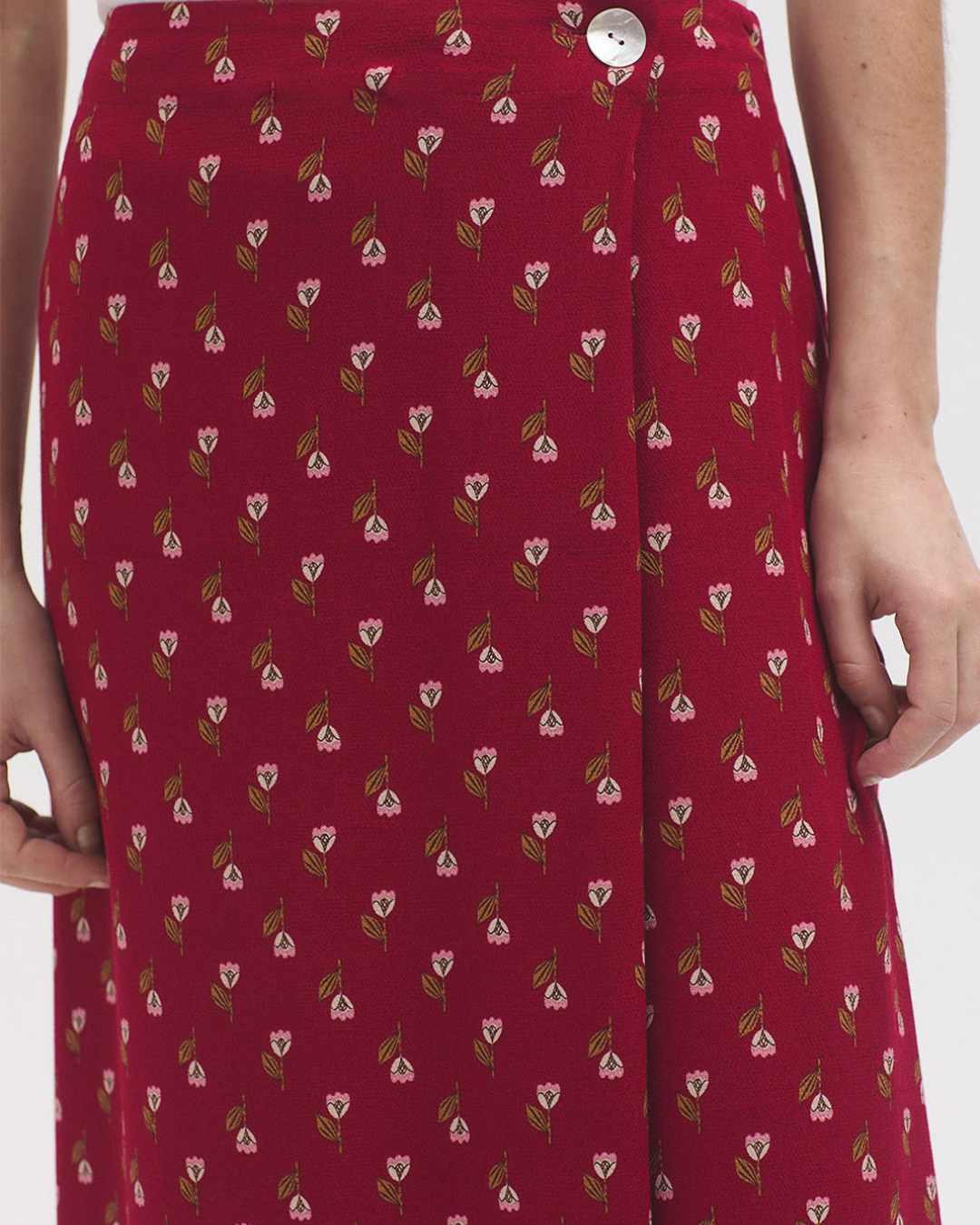 Nice Things - Little Samoa Print Wrap Skirt - Rosso