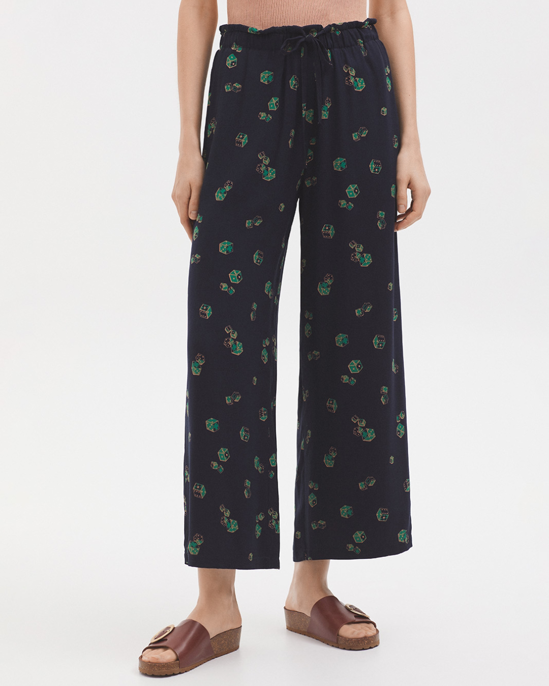 Nice Things - Dice Game Print Pants - Blu