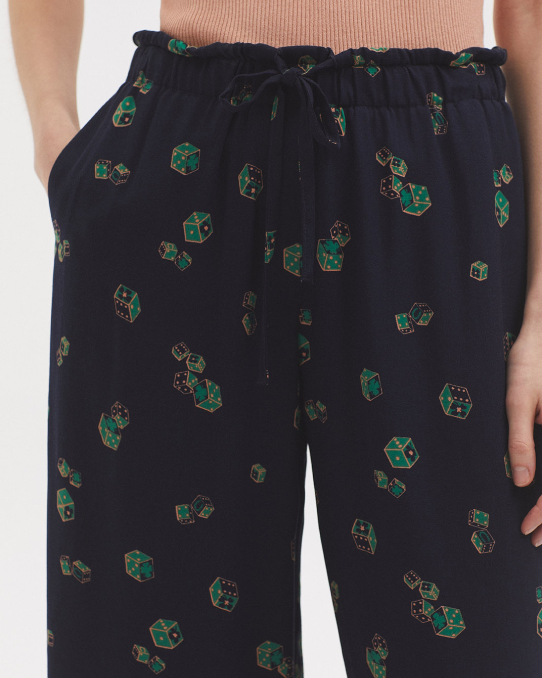 Nice Things - Dice Game Print Pants - Blu