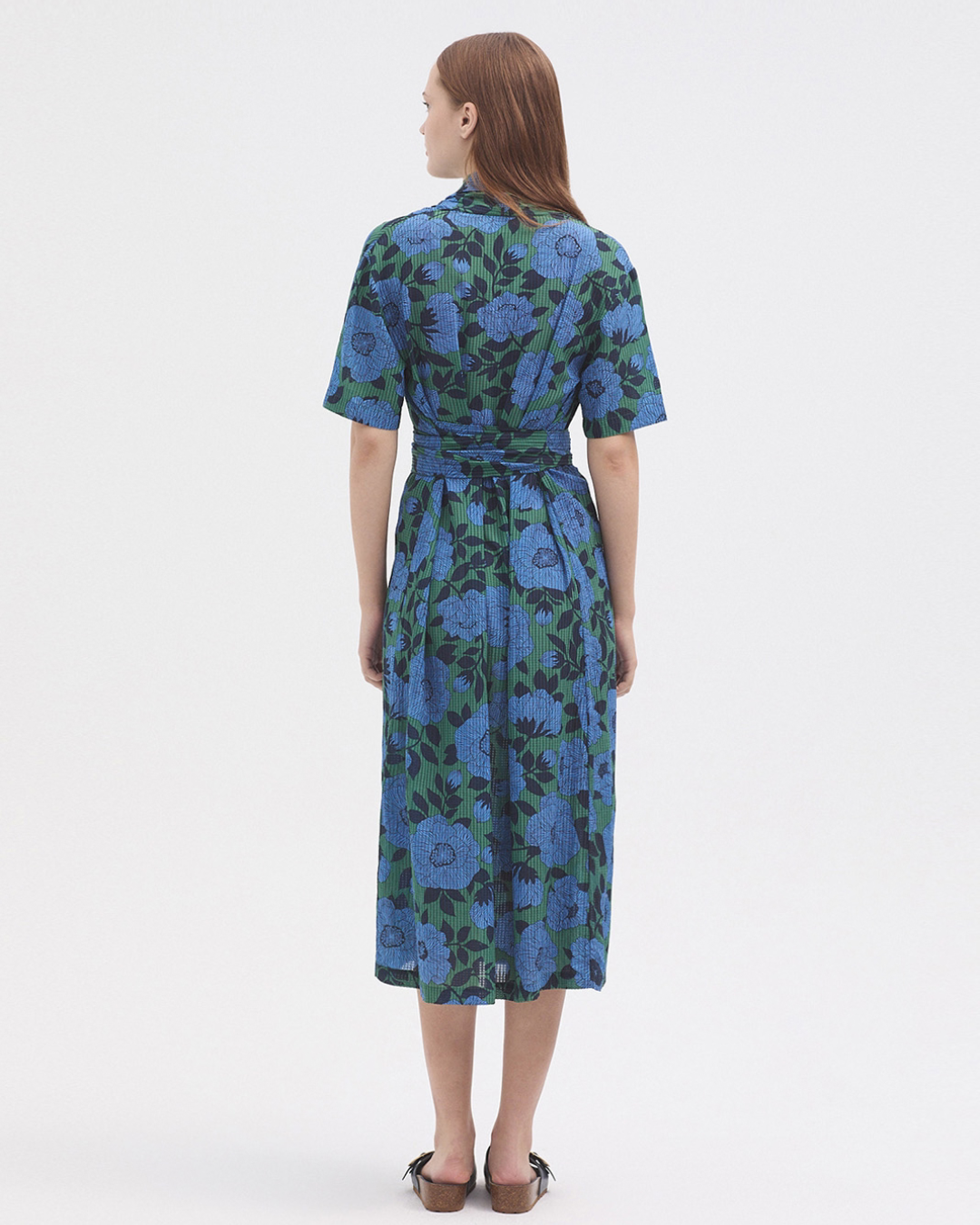 Nice Things - Camelia Print Waffle Wrap Dress - Multi
