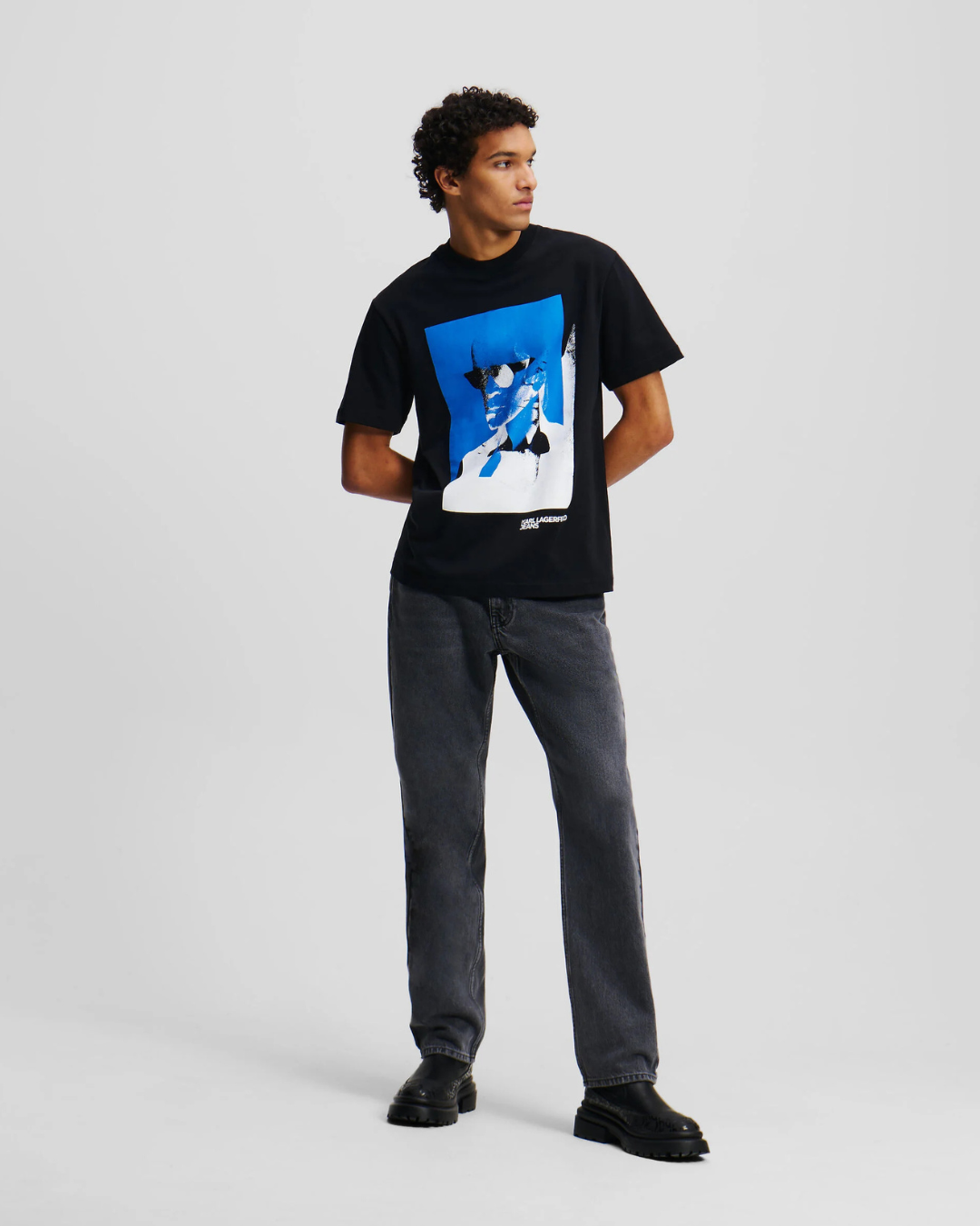 Karl Lagerfeld Jeans - KLJ Straight Printed Denim - Black