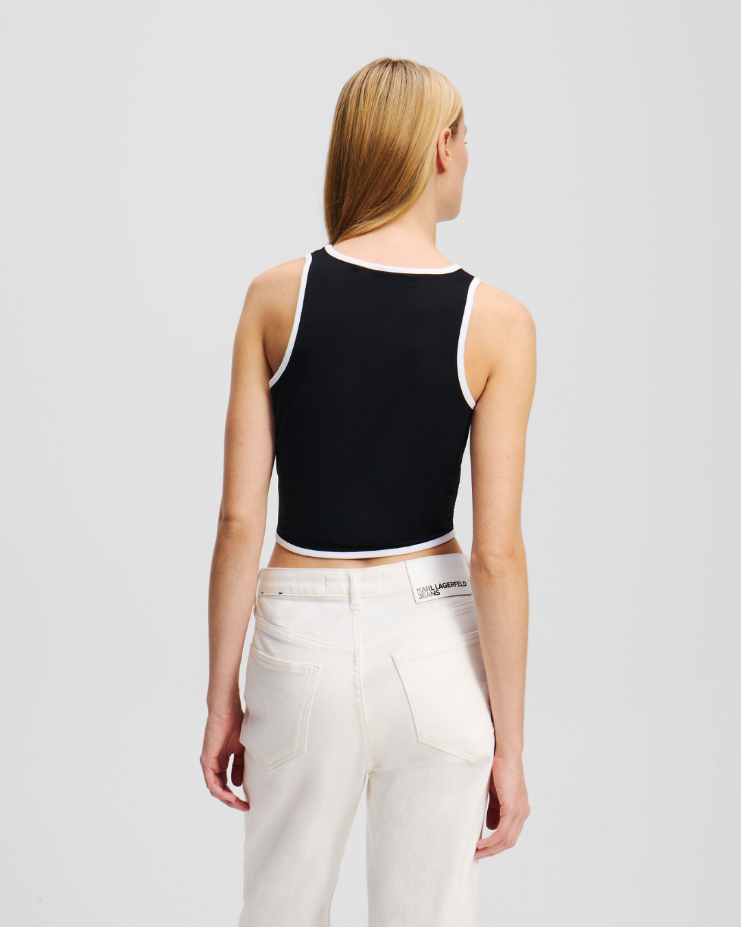 Karl Lagerfeld Jeans - KLJ Outline Logo Top - Nero