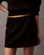 Calvin Klein Jeans - Archive Logo F/Terry Cargo Skirt - Black