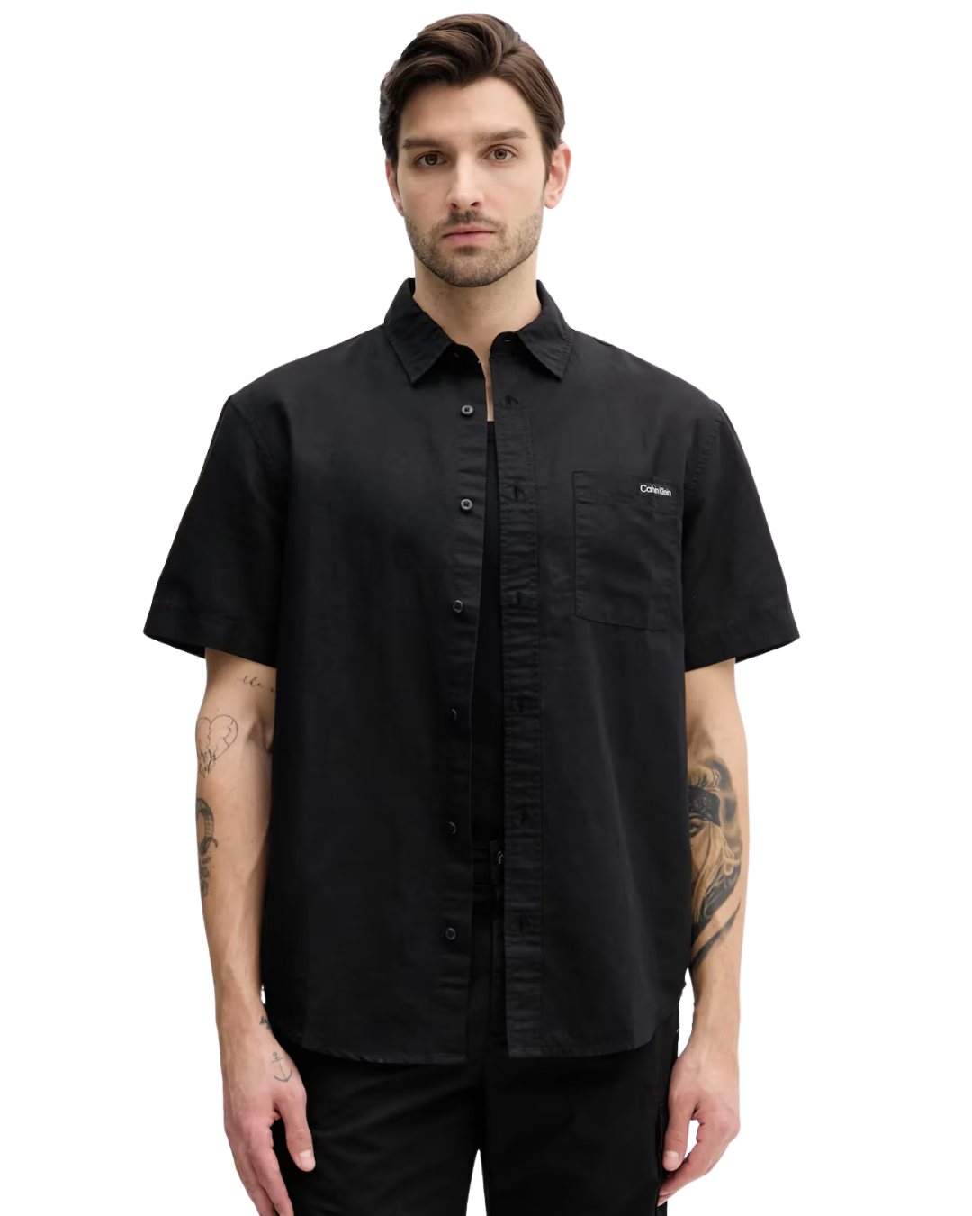 Calvin Klein Jeans - Linen Cotton S/S Shirt - Black