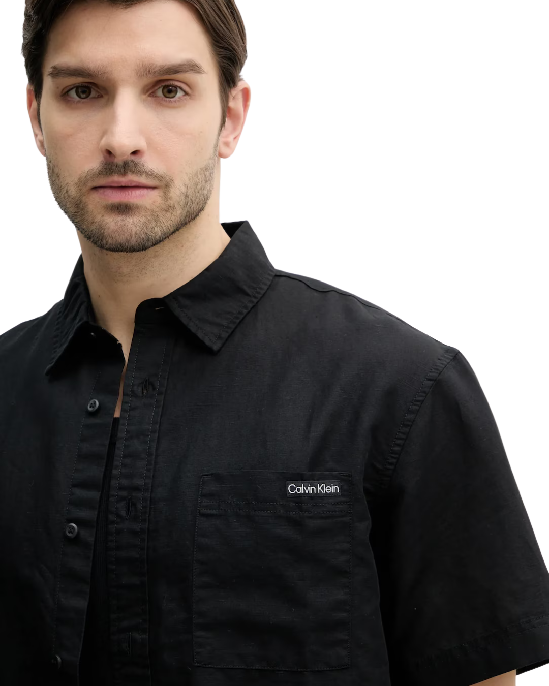 Calvin Klein Jeans - Linen Cotton S/S Shirt - Black