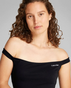 Calvin Klein Jeans - Logo Milano Bardot Dress - Black