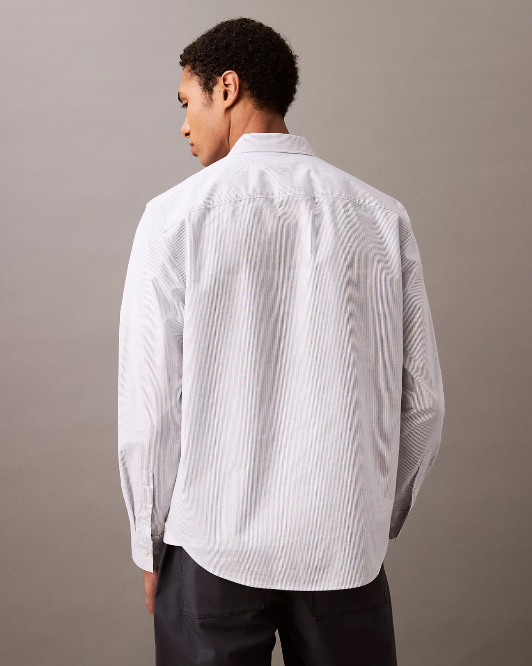 Calvin Klein Jeans - LS Oxford Logo Shirt - White