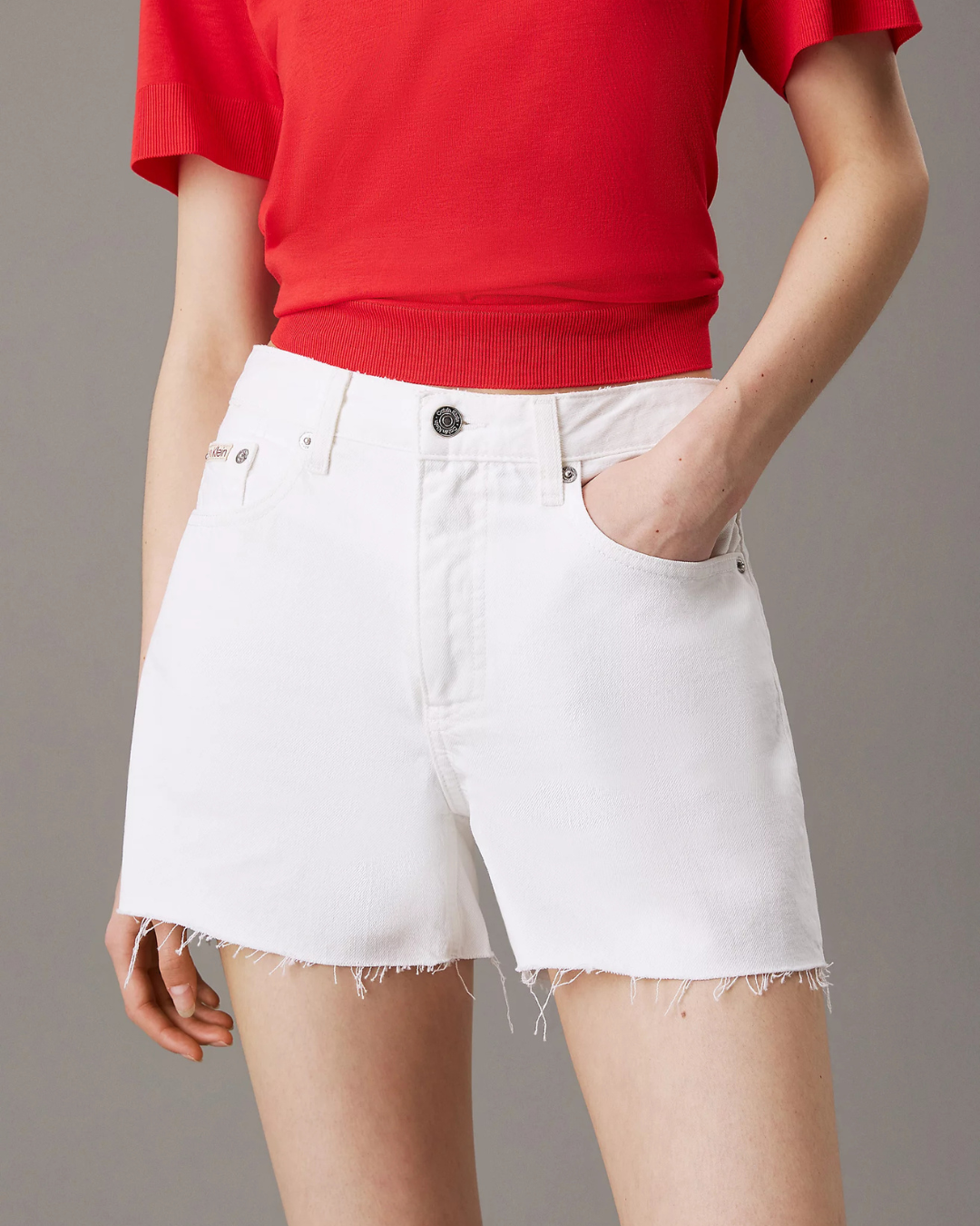 Calvin Klein Jeans - Mom Short - White