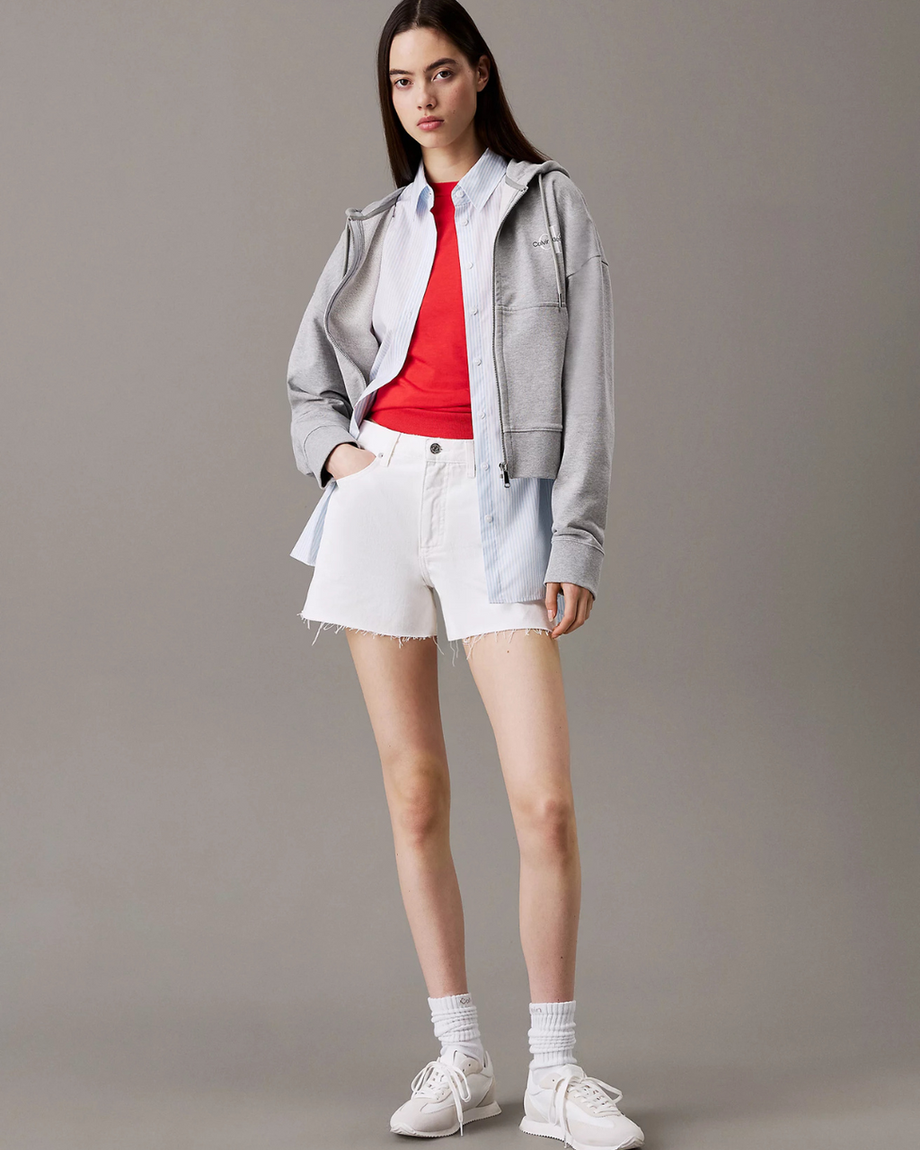 Calvin Klein Jeans - Mom Short - White