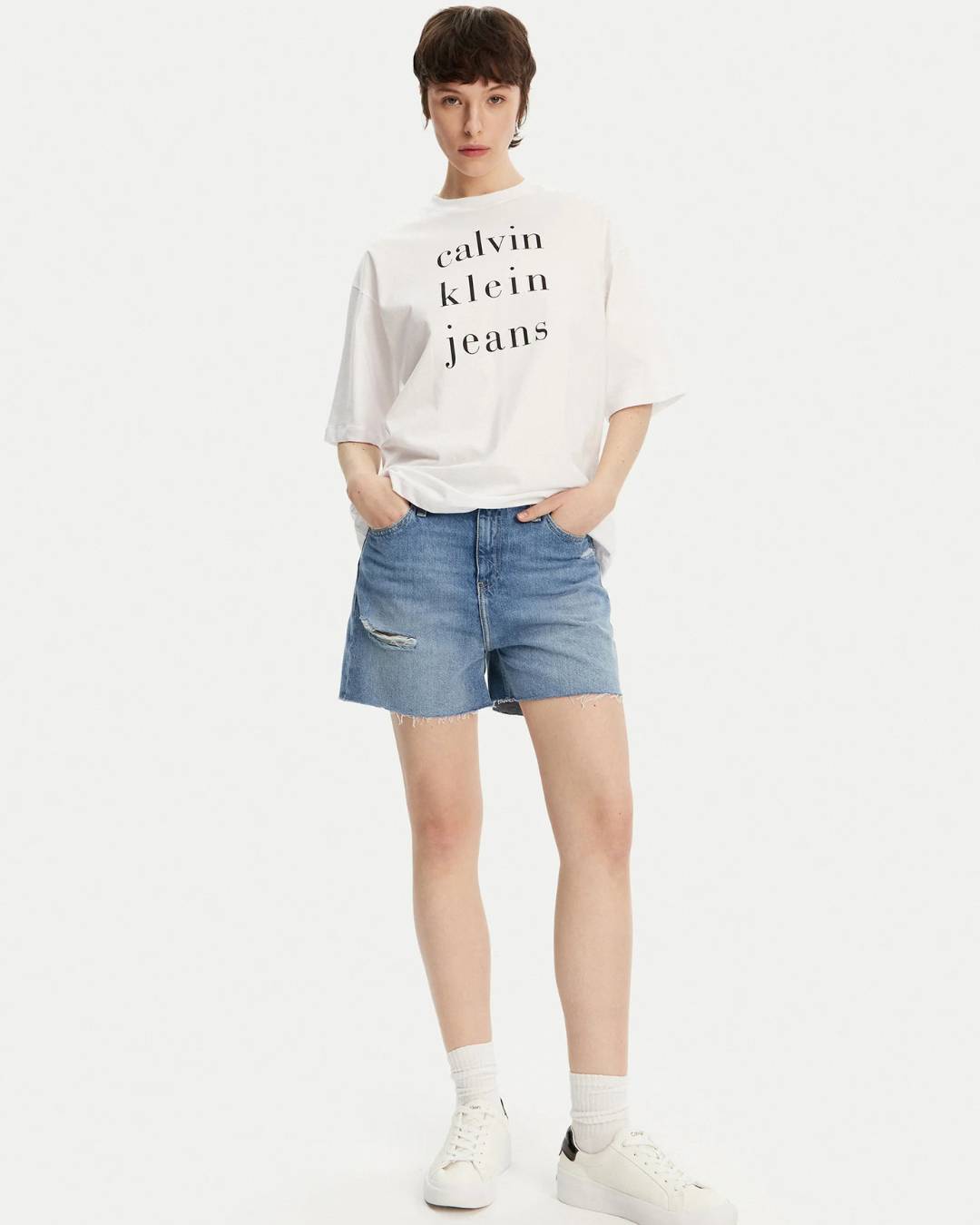 Calvin Klein Jeans - Mom Short - Blue