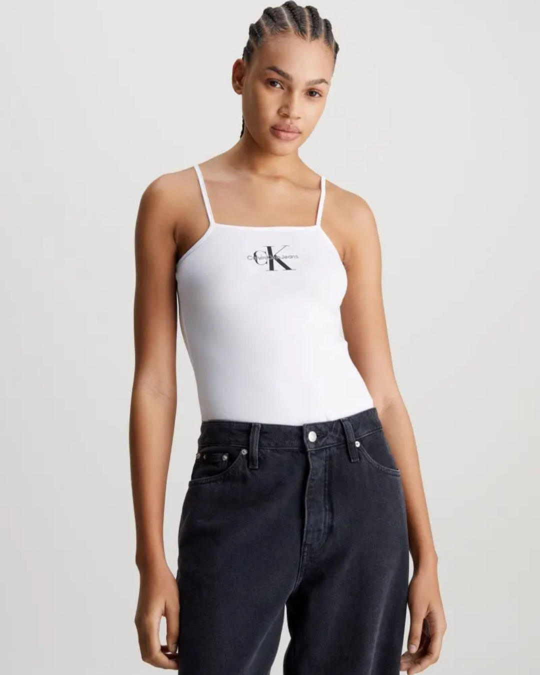 Calvin Klein Jeans - Monologo Strappy Body - Bianco