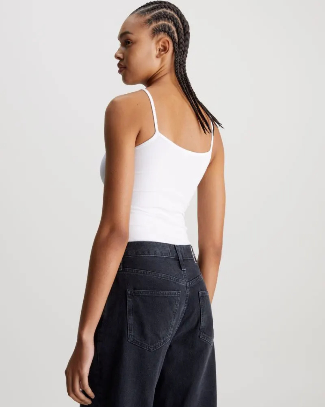 Calvin Klein Jeans - Monologo Strappy Body - Bianco
