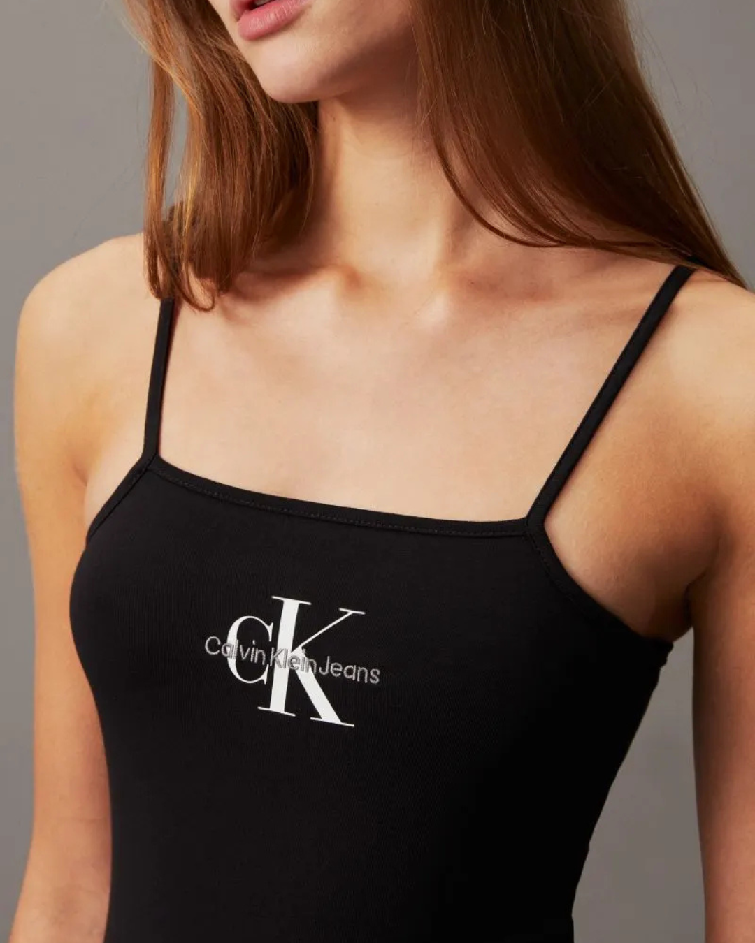 Calvin Klein Jeans - Monologo Strappy Body - Nero