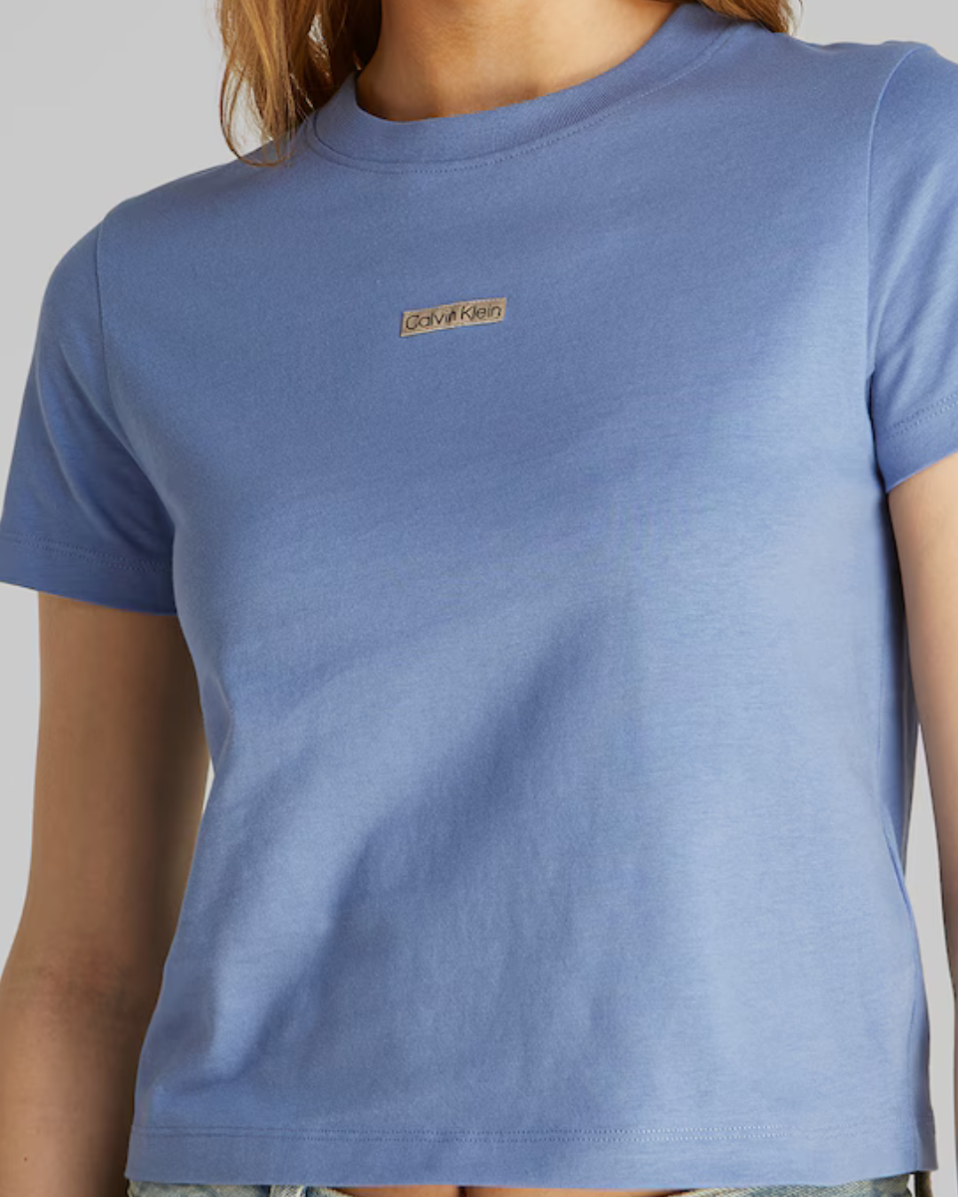Calvin Klein Jeans - Placed Institutional Baby Tee - Celeste