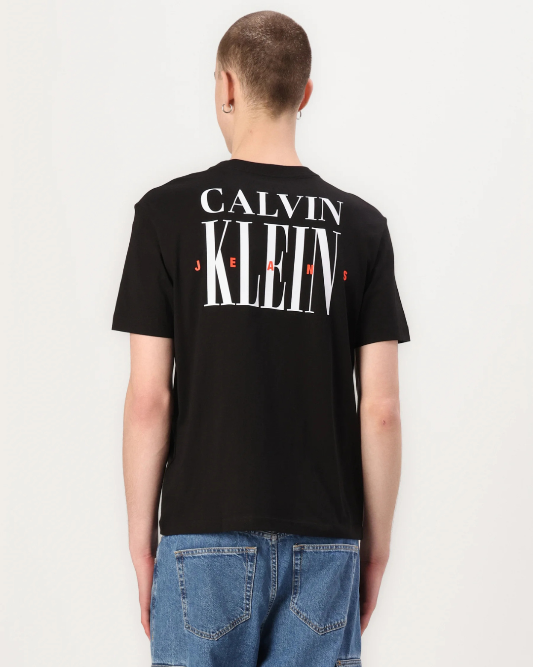Calvin Klein Jeans - Serif Font Graphic Tee - Nero