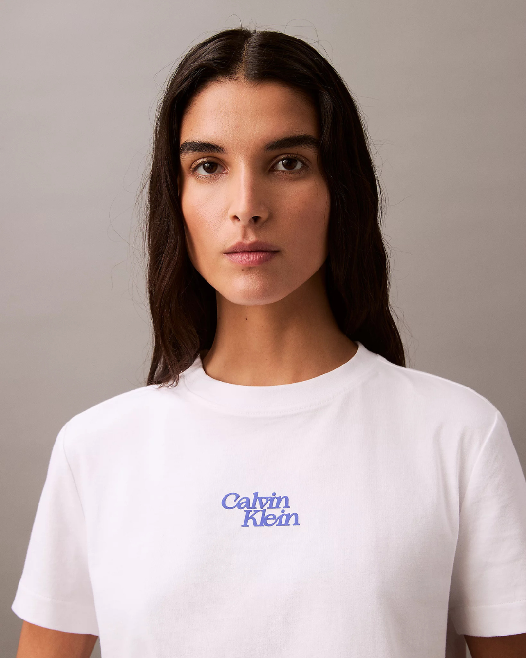 Calvin Klein Jeans - SS Flocked Logo CN Tee - Bianco