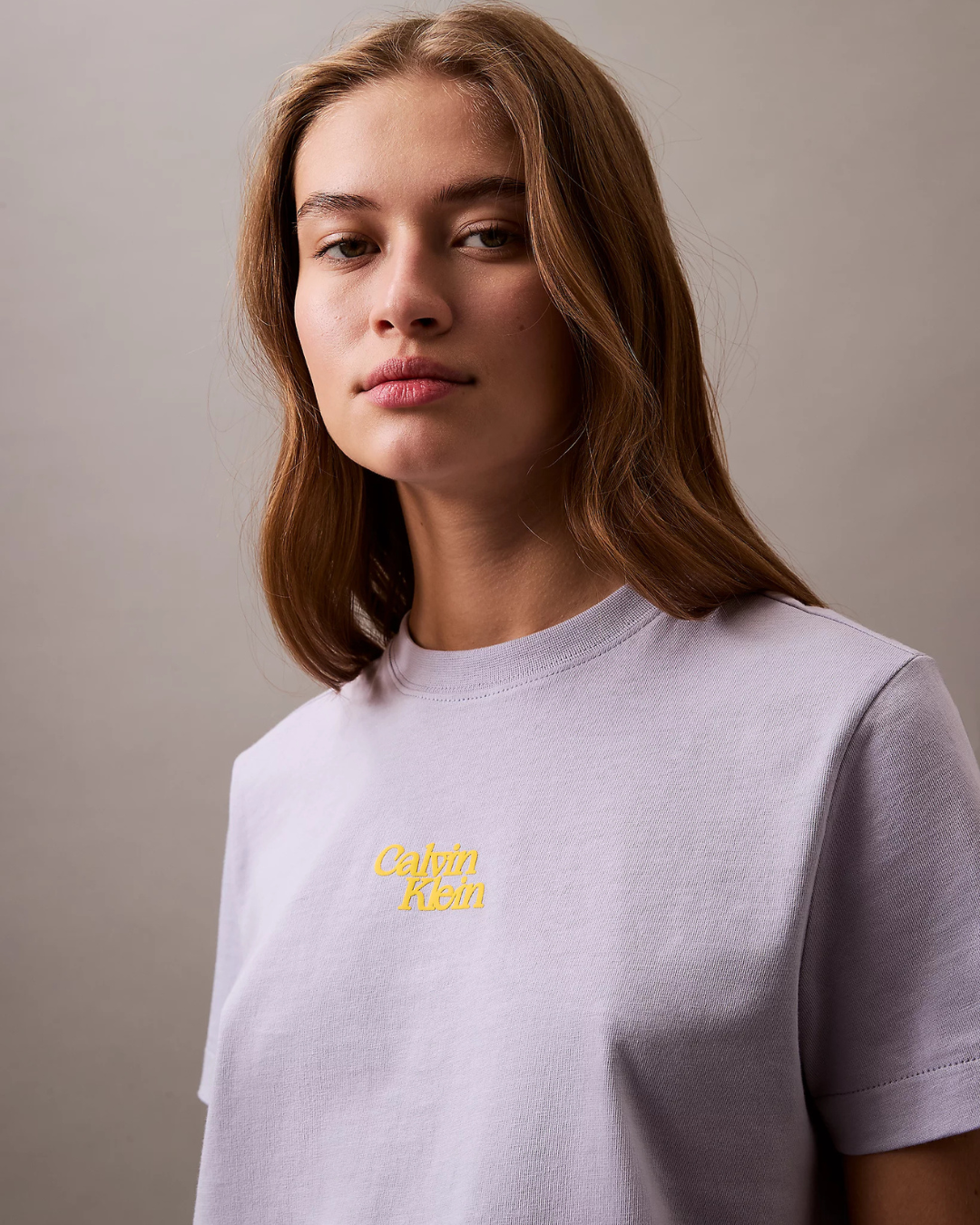Calvin Klein Jeans - SS Flocked Logo CN Tee - Viola