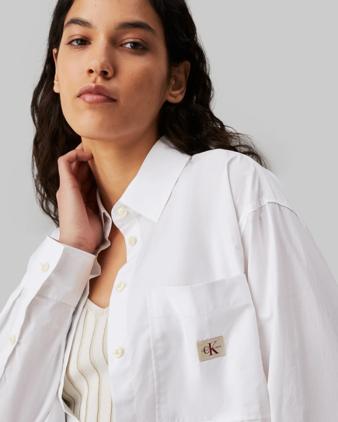 Calvin Klein Jeans - Woven Label Relaxed Shirt - White