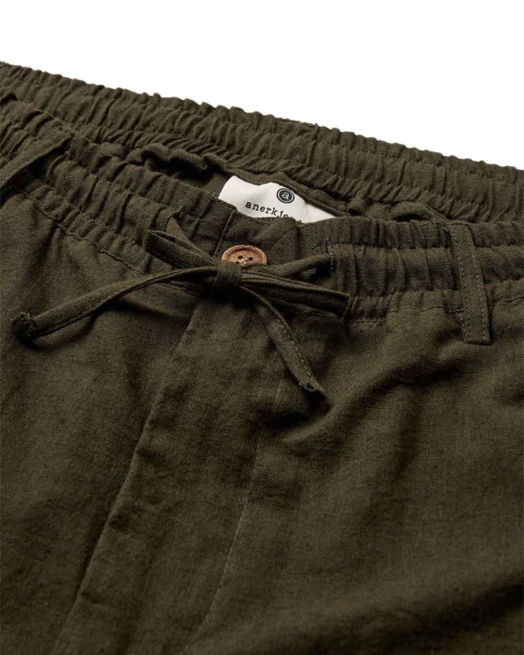 Anerkjendt - Akjan Cot/Linen Ela Pants - Green