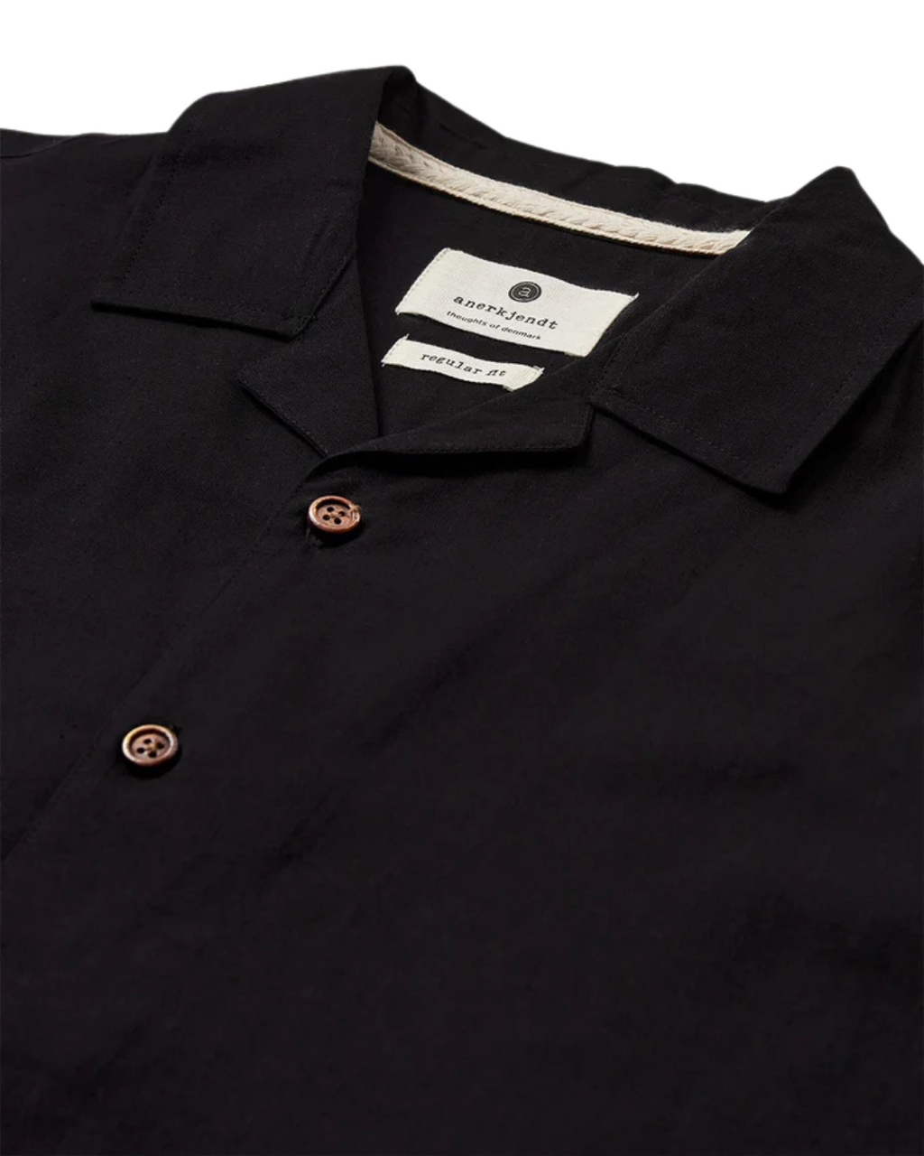 Anerkjendt - Akleo S/S Cot/Linen Shirt - Nero