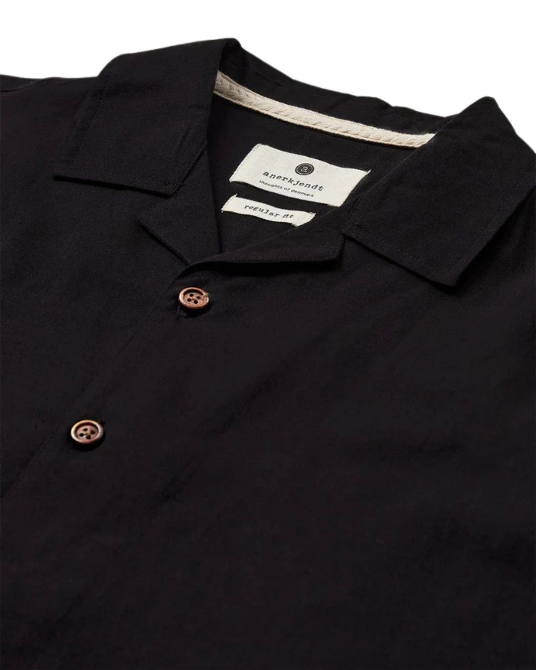 Anerkjendt - Akleo S/S Cot/Linen Shirt - Black