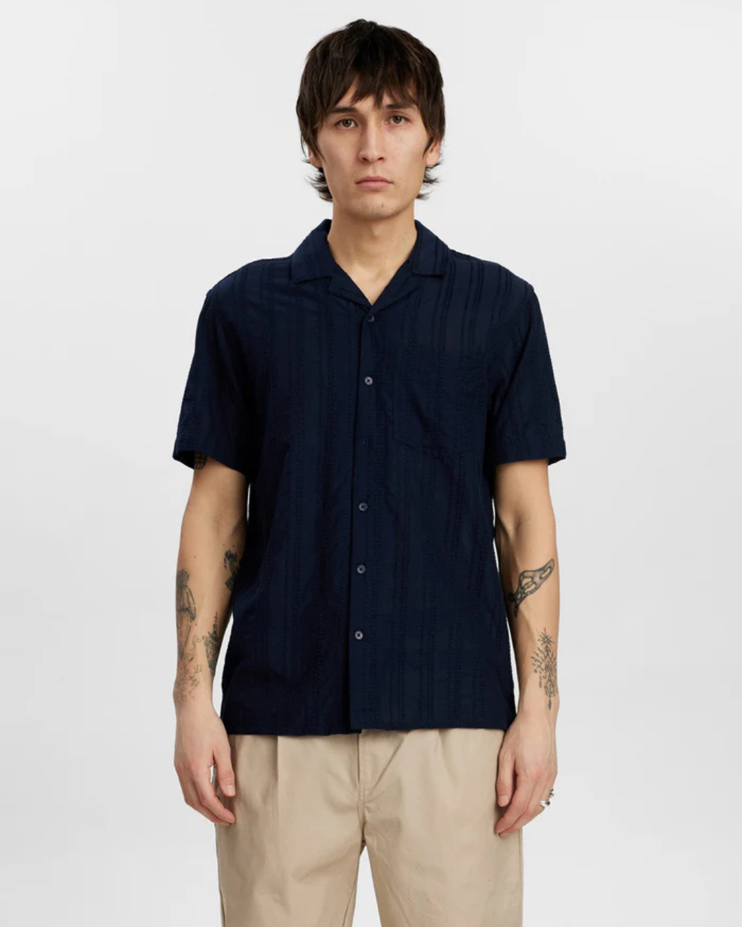 Anerkjendt - Akleon Emb S/S Shirt - Sky Capitain