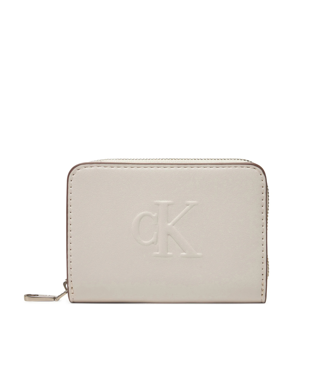 Calvin Klein Jeans - Sculpted Med Zip Around Wallet - Bianco
