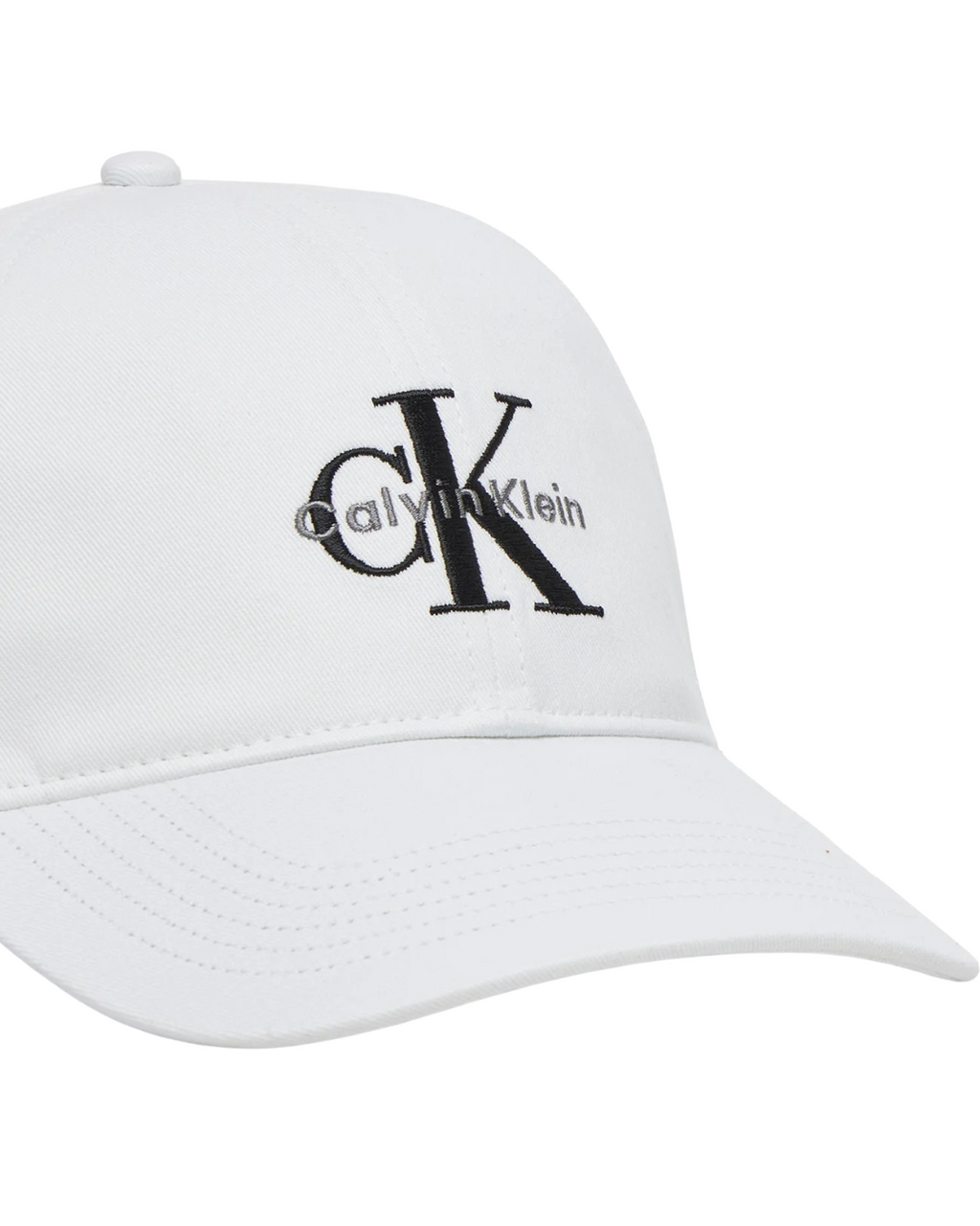 Calvin Klein Jeans - Monologo Embroidery Baseball Cap - Bianco